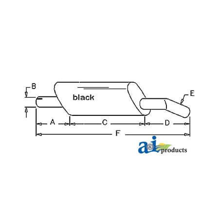 A & I Products Muffler 45" x11" x6" A-09702857